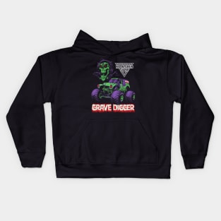 Monster Jam Grave Digger Monster Truck Kids Hoodie